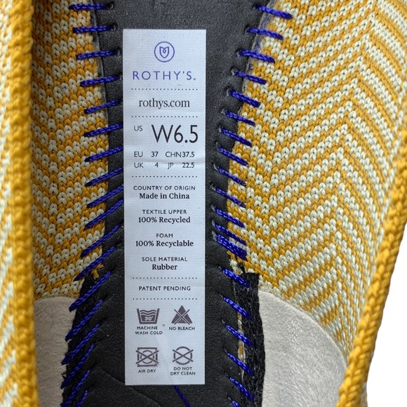 Rothy’s RARE Gold Herringbone Pointed Flats - Picture 9 of 11